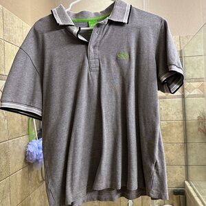 BOSS Men's Gray Polo Shirt